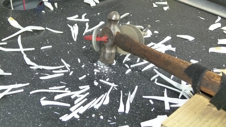 Weighted hammer and shattered plate