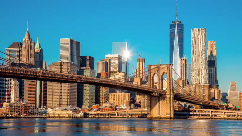 New York City buildings in the sun