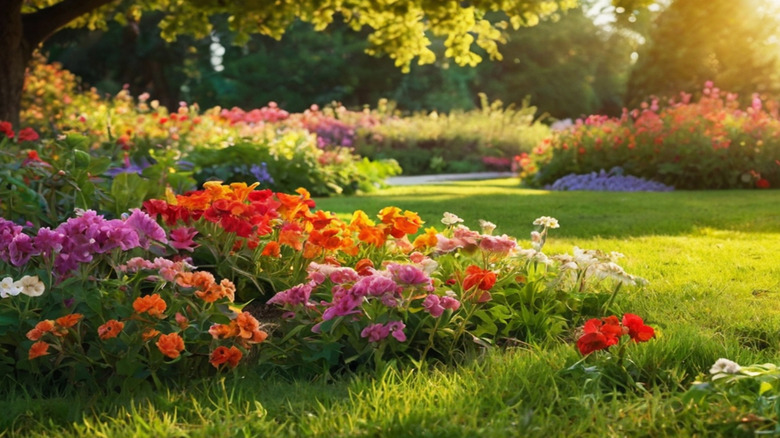 A healthy flourishing garden.