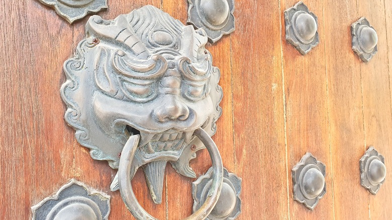 Chinese lion door knocker