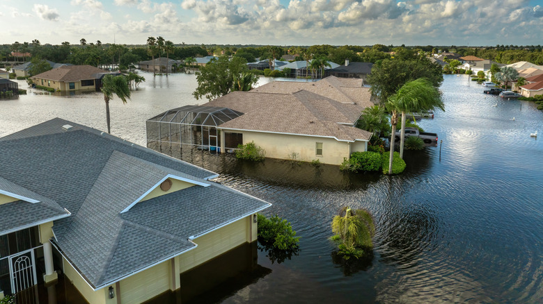 An entire residential district in Florida is under water after a severe flood.