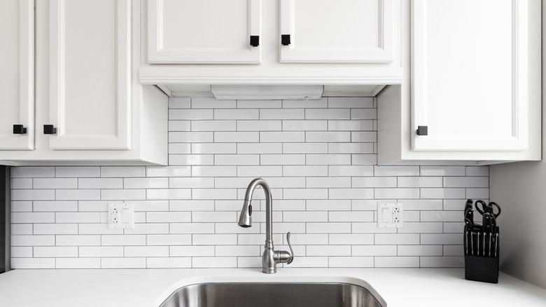 white cabinets