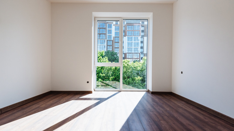 wood floors receiving direct sunlight