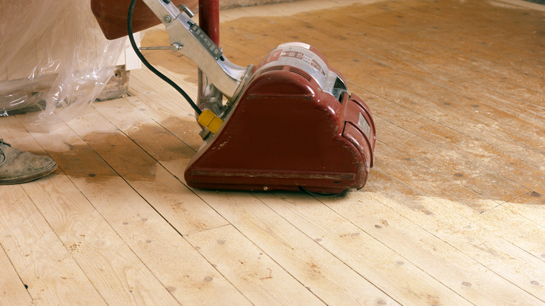 sanding wood floors