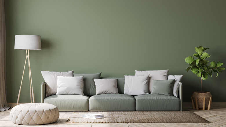 Light olive and beige room