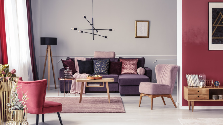 violet couch 