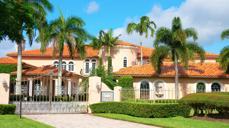 Large gated Mediterranean home 