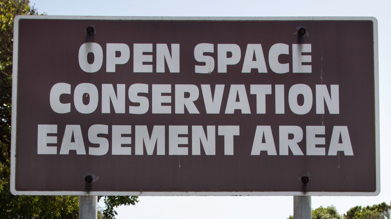 Easement sign