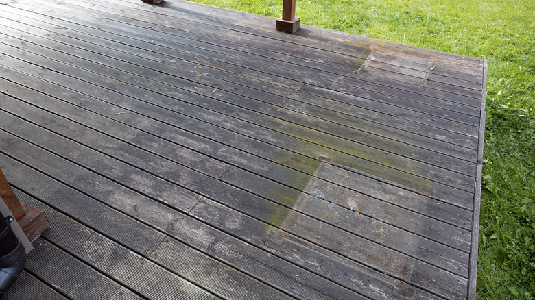 Weathered, wooden deck