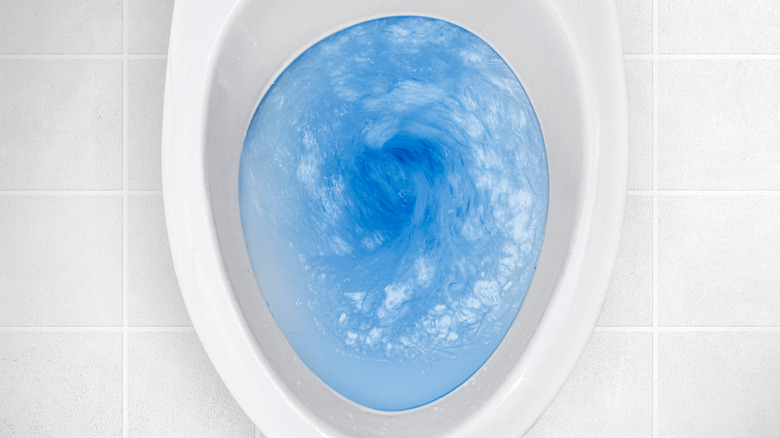 mouthwash in toilet 