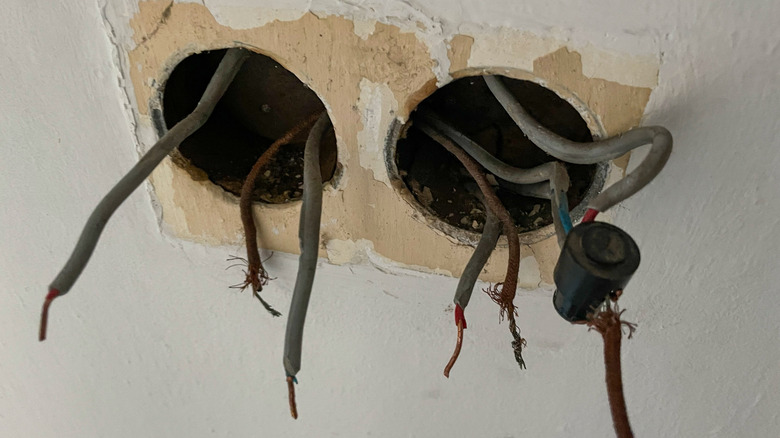 Outdated and frayed wiring