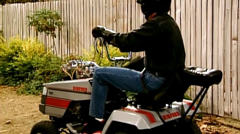 tim taylor on lawnmover