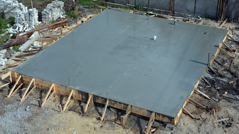 a slab house foundation