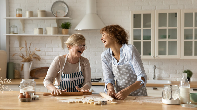 Women baking in the kitchen