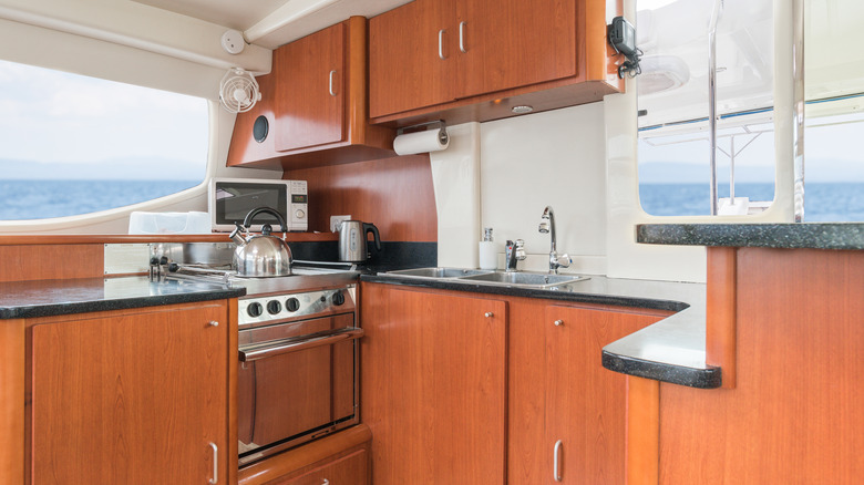 galley kitchen on boat