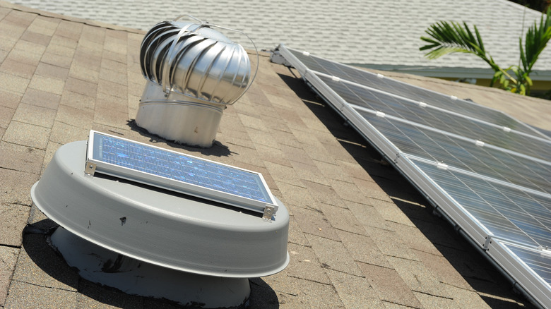 Solar attic fan