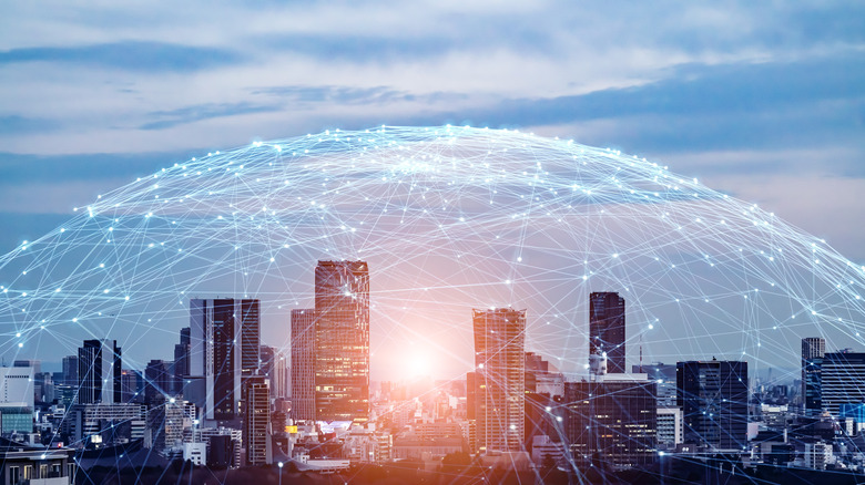 Digital network over city