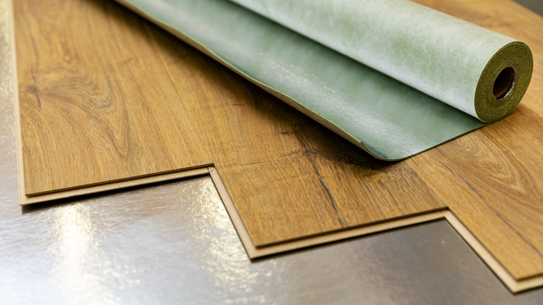 laminate floorboards above foil underlay