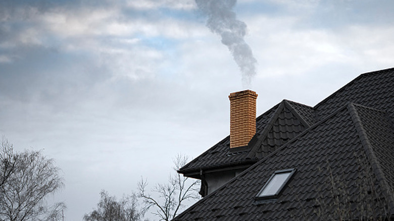 chimney on roof