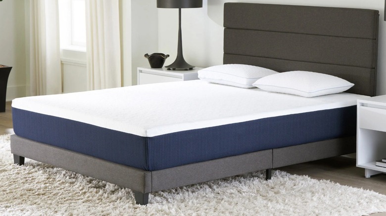 Costco mattress on a bed frame