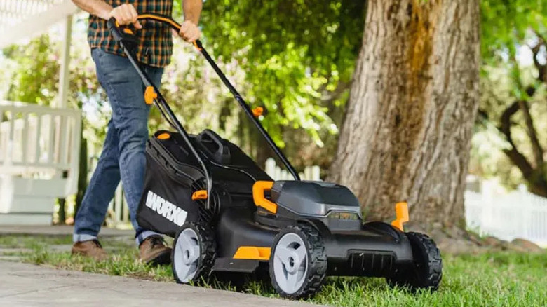 The Worx 40V 17-inch cordless lawn mower