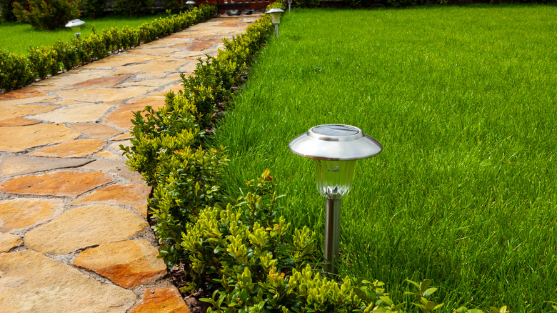 Natural stone walkway