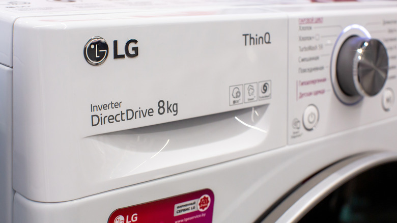 LG washing machine operational panel