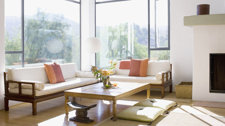 Living room with coffee table