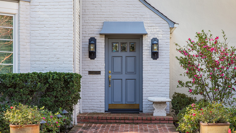 blue front door