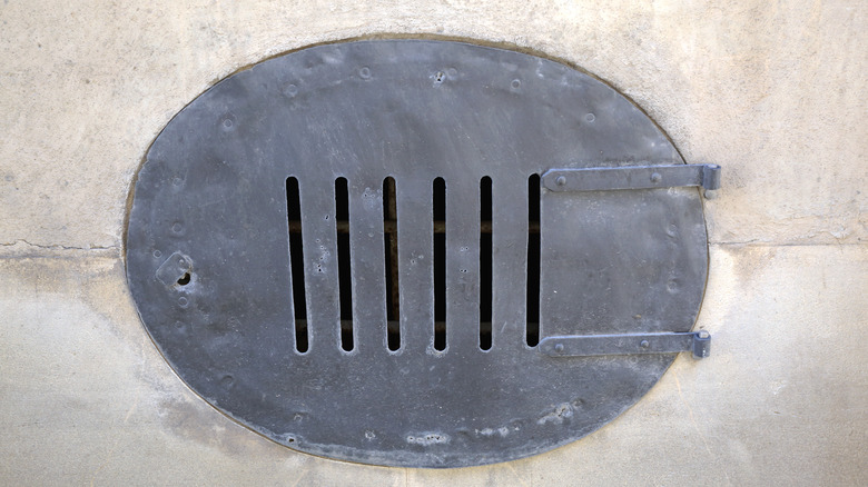 exterior coal chute door