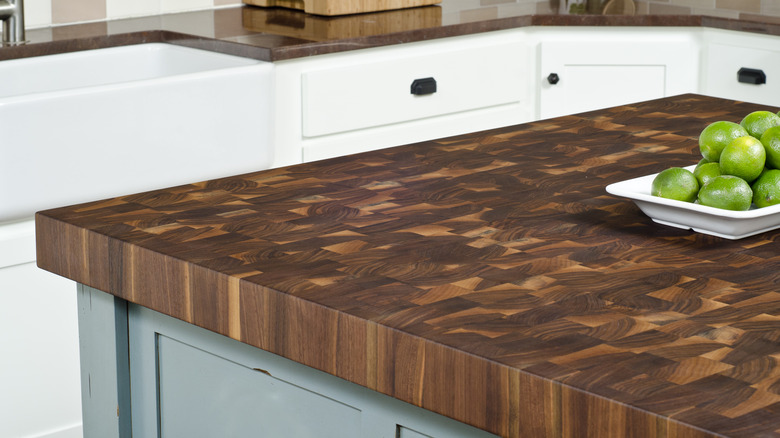 kitchen with stone countertops