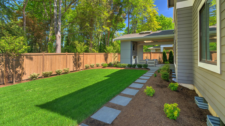 backyard well-kept landscape 