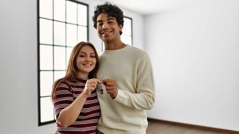 couple in new home