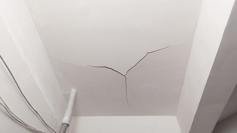 Cracked garage ceiling
