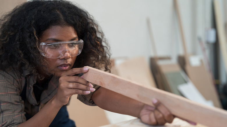 Person working with wood