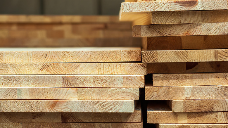 Wood planks showcasing their grain