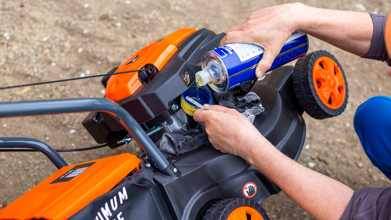 Maintaining a gas mower