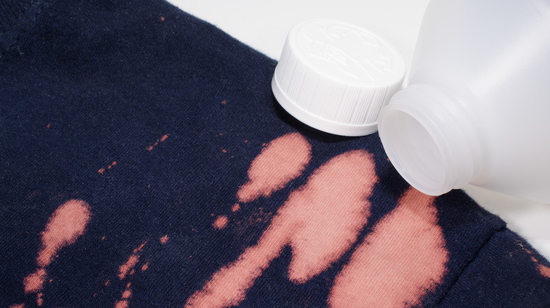 spilled bleach on fabric