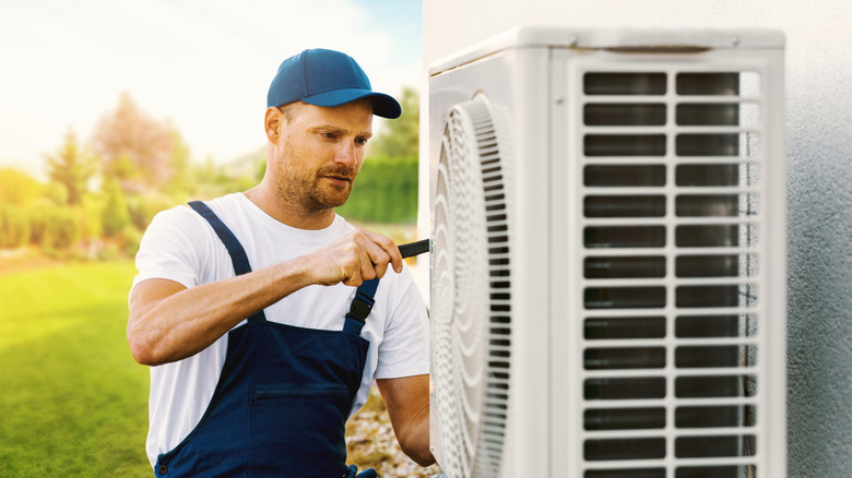 Installation of an electric heat pump