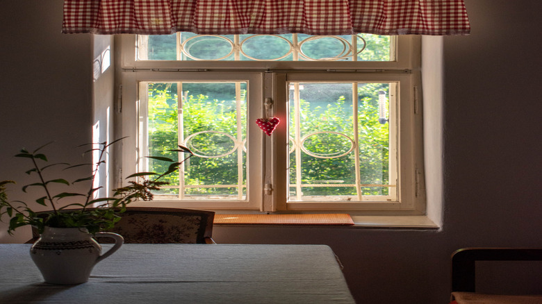 Bright window with a valance.