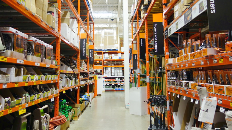 The Home Depot store aisle