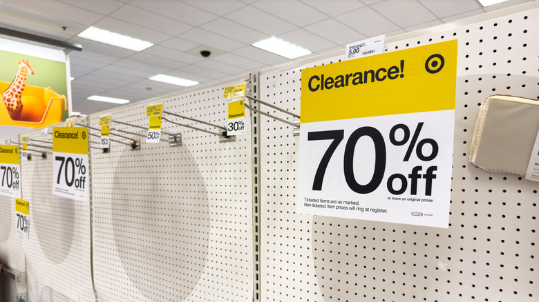Target yellow clearance signs