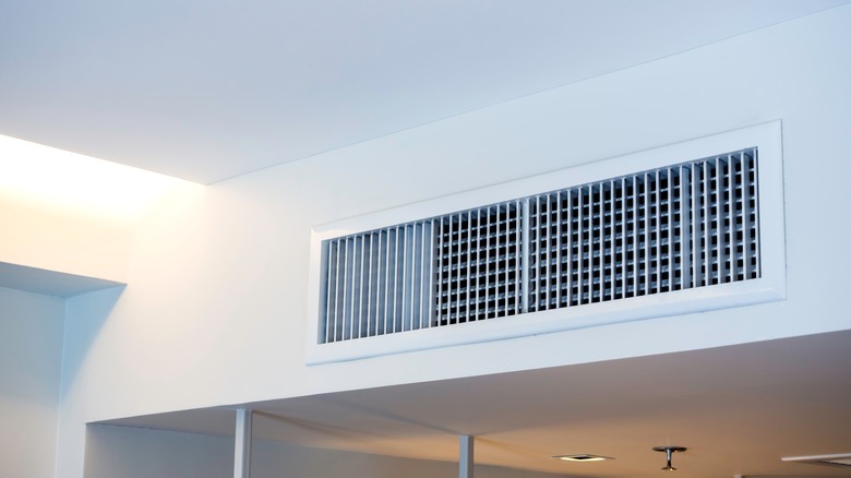 installed vent in high wall