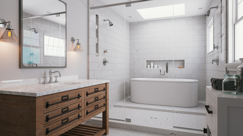 bathroom with walk-in shower