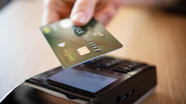 paying with credit card