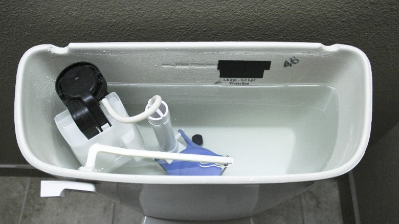 back of toilet tank