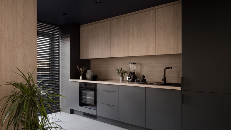 Black modern kitchen