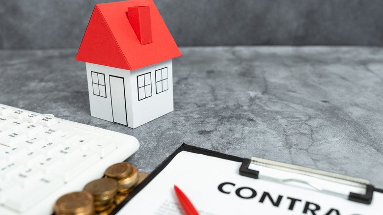 home buying contract concept