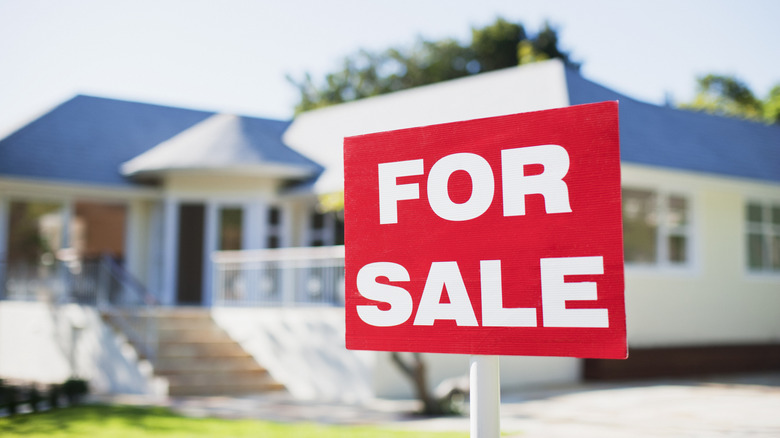 for sale sign on a house