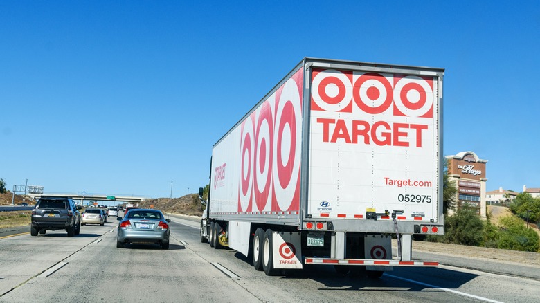 Target delivery truck on highway